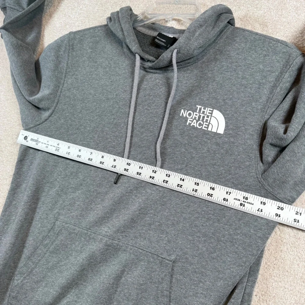 The North Face Hoodie Mens Small‎ Gray Never Stop Exploring Graphic Pullover